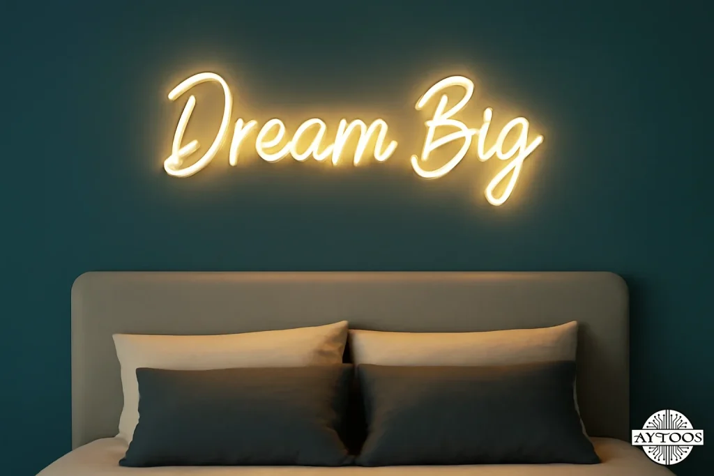 خرید تابلو نئونی دکوراتیو با طرح dream big